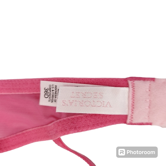 Victoria's Secret VTG Y2K Underwire Sheer Embroidered Lace Lt Push Up Bra 36D - Picture 15 of 15